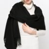 Wander Agio Women's Fashion Scarves Long Shawl Winter Thick Warm Knit Large Plaid Scarf - Image 2
