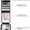 Travel Toiletry Bag Hanging Makeup Bag Organizer TSA Approved Translucent Detachable Cosmetic Case for Men Women travel essentials 3-1-1 Waterproof Travel Bag for Toiletries - Image 4