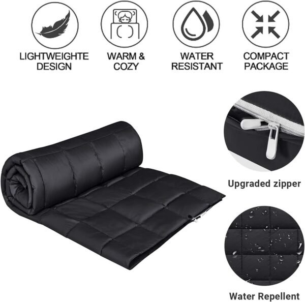 KingCamp Puffy Blankets for Cold Weather Camping, Warm Down Alternative Outdoors Indoors Quilt, Lightweight Compact Packable Windproof Blanket for Stadium, Airplane, Travel, Picnics, Backpacking - Image 7