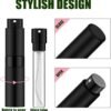 8ML Mini Atomizer Perfume Travel (Matte Black) Refillable Bottle Portable Spray Bottle for Cologne and Perfume (3pcs) - Image 3