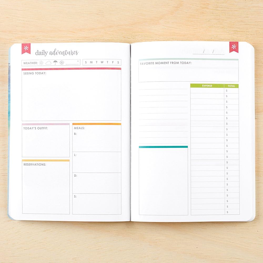 Erin Condren Designer Petite Planner - Travel Petite Planner, Includes Flight Schedule Details, Packing List by Category, Journaling for Experiences, and Spending, 5.7"x8.25" - Image 4