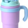 Fimibuke Kids Insulated Tumbler with Handle & Straw - 16oz Leak Proof Toddler Tumbler with Sip/Swig 2-in-1 Lid, BPA FREE 18/8 Stainless Steel Kids Water Bottle Drinking Cups Travel Mugs for Boys Girls