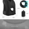 Inflatable Travel Pillow for Airplane, Neck Air Pillow for Sleeping to Avoid Neck and Shoulder Pain, Support Head and Lumbar, Used for Airplane, Car, Bus and Office (Black) - Image 5