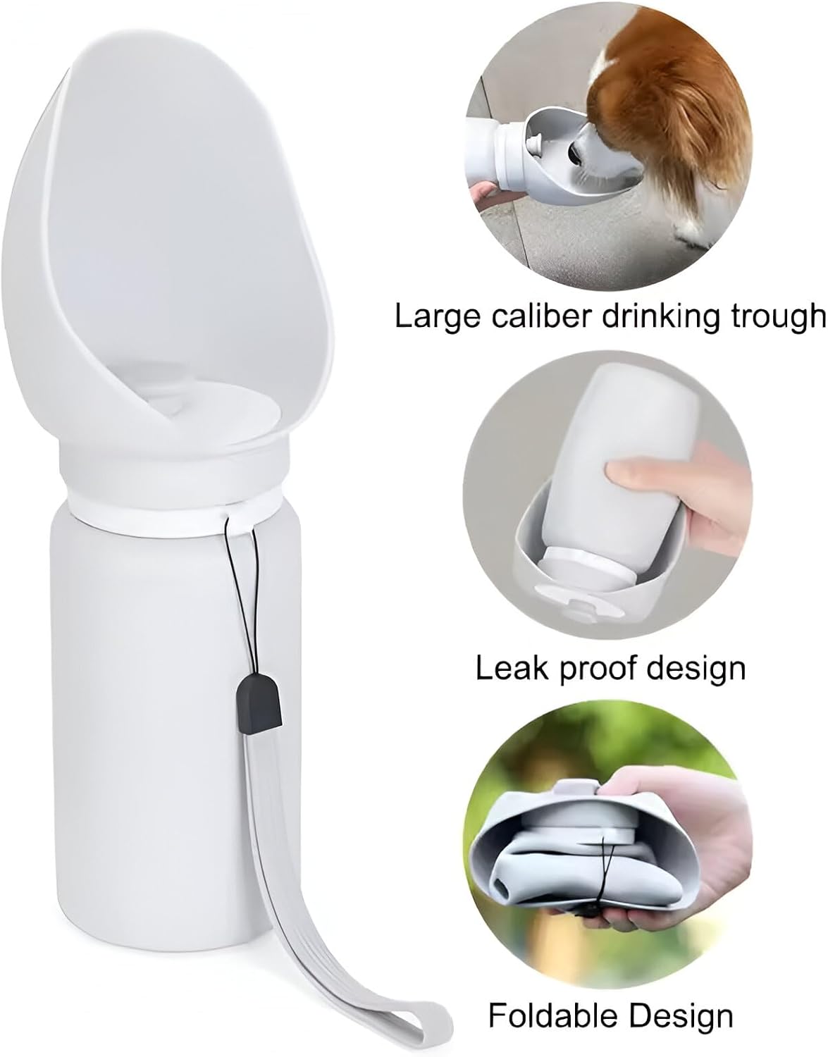 Offer 500 ml Silicone Foldable Leak Proof Dog Travel Water Bottle and 120 Biodegradable Pet Waste Bags Ideal for Travel, Hiking, Walks, and Outdoor Activities Portable Pet Accessory - Image 3