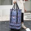 Travel Tote Bags with Trolley Sleeve Expandable Extra Oxford Duffel Bag with Wheels Lightweight Foldable Suitcase - Image 8