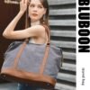 Bluboon Travel Tote Bags with Zipper Ladies Canvas Bag Weekender Overnight Bag for Women Carry on Duffel Bag Trolley Sleeve - Image 8