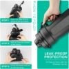 Nefeeko Collapsible Water Bottles, 1.5L Reusable Collapsible Water Bottle for Travel Leakproof, BPA Free Foldable Silicone Water Bottles with Straw for Traveling Sport Gym Camping Hiking - Image 4