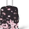 JEOCODY Travel Luggage Cover Cherry Blossom Washable Spandex Travevl Luggage Protector Baggage Suitcase Cover Apply to 18-32 Inch Travel Suitcase