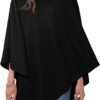MissShorthair Women's Lightweight Knitted Scarf Poncho Sweater Cape Shawl Versatile Spring Summer Ponchos Wraps