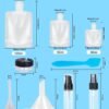 17 Pack Travel Pouches for Toiletries,TSA Approved,Travel Size Portable Containers,Stand Up Pouch,Refillable Travel Accessories for Shampoo Conditioner Lotion Soap Liquids (A-17pcs) - Image 2