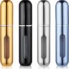 Travel Perfume Bottle Refillable, Mini Perfume Refillable Bottle, Small Spray Bottles for Travel, Travel Cologne Sprayer, Must Have Travel Essentials 4PCS 5ml Perfume Atomizer