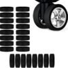 REENFAYA Luggage Wheels Cover,24PCS Luggage Suitcase Wheels Cover Carry on Luggage Suitcase Wheels Protector/Luggage Caster Cover Silicone Covers for Most Luggage Wheel/Office Chair No Noise (Black)