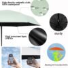 Mini Sun Travel Umbrella Ring handle Coating Layer Fabric Compact Folding Purse Umbrella/Lightweight Small Portable Backpack/Rain Sun/Blocking/Anti UPF 50 UV Protection 99.9% Men Women Kids - Image 4