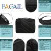 BAGAIL 6 Set Packing Cubes,Travel Luggage Packing Organizers(5set+Laundry bag AllBlack) - Image 3