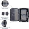 Travelpro Platinum Elite Softside Expandable Carry on Luggage, 2 Wheel Upright Suitcase, USB Port, Men and Women, Shadow Black, Carry On 22-Inch - Image 5