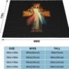 Divine Mercy Novena Fleece Blanket Super Soft Flannel Throw Blanket for Chair Sofa Couch Camping Travel 80"X60" Flannel Throw Blanket - Image 2
