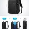 HOMIEE Travel Laptop Backpack 18x14x8 Inch Carry on Luggage Airline Approved, 40L Expandable Large Suitcase Personal Item Bag for College Business Weekender, Black - Image 3