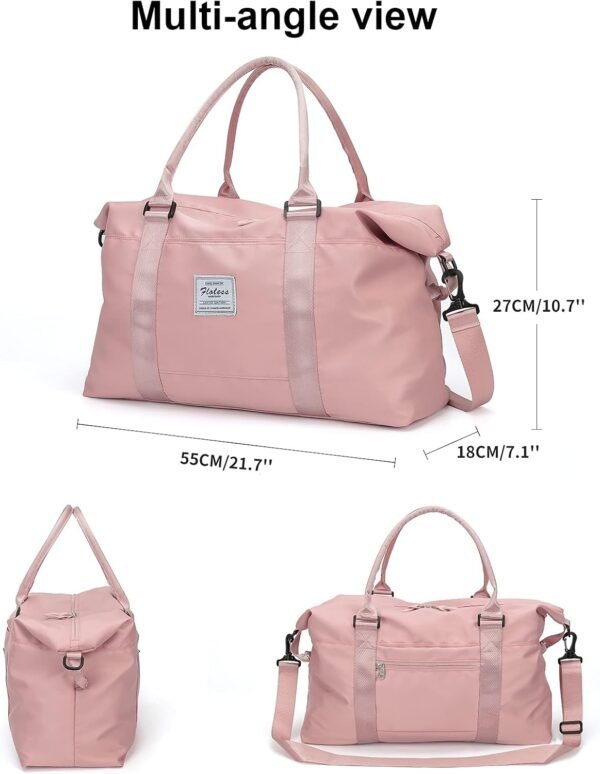 Travel Duffel Bag,Sports Tote Gym Bag,Shoulder Weekender Overnight Bag for Women - Image 8