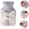 Hand Warmer Bags Plush Hot Water Bag Cute Hot Water Bag Travel Hot Water Bag Rubber Thermal Water Bottle Reusable Hot Water Pouch Lovely Cover Hand Warmer Belly Warmer Child - Image 4