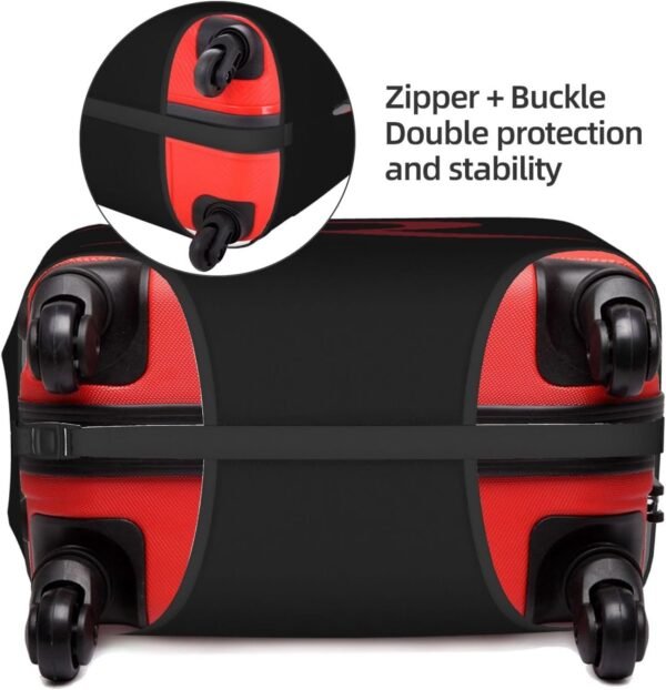 Letter R Luggage Cover Elastic Stretch Suitcase Covers for Luggage Anti-Scratch Luggage Protector Washable Travel Suitcase Cover XL fits 29-32 Inch Luggage - Image 5