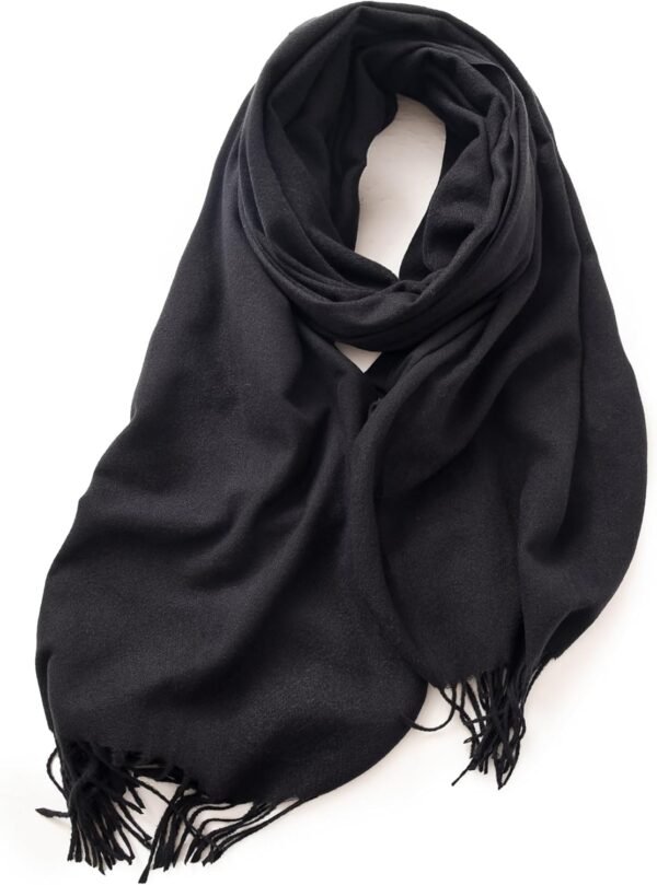 Wander Agio Women's Fashion Scarves Long Shawl Winter Thick Warm Knit Large Plaid Scarf - Image 5