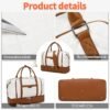 Weekender Bags for Women Overnight Bag with Shoe Compartment and Toiletry Bags Large Travel Duffel Bag Carry On Shoulder Tote with Trolley Sleeve 21" for Weekend Traveling Business Trip, Gym - Image 4