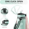 GOSWAG Insulated Sports Water Bottle, 24oz 2 Lids(with Straw/No Straw), Stainless Steel Water Bottles with Paracord Handle, Insulated Thermos with Double-Wall Vacuum Insulation - Image 5