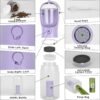 Ultimate Dog Travel Companion: 3-in-1 Water Bottle, Food Container, and Waste Bag Dispenser for Outdoor Adventures (20 Ounce, Vine Purple) - Image 2