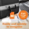 Gostwo 2 Pack Silicone Luggage Tags for Suitcases, 26 Initial Letter Baggage Labels Handbag School Bag Suitcase Instrument Tag with Stainless Steel Loop(Orange)(Letter M) - Image 6