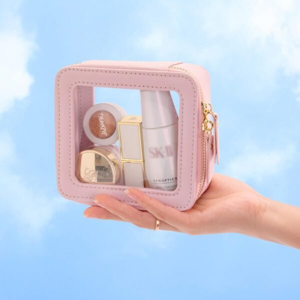 Aveniee Clear Makeup Bag Small, Mini Cosmetic Bags Travel Toiletry Bag, TSA Approved Clear Makeup Pouch with Zipper, Car Organizer Essentials for Women Men(Pink) - Image 6