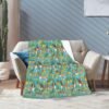 (Chihuahua Dog Pineapple) Print Fall Throw Blanket Personalized Soft Flannel Blanket for Bed Couch Sofa, Blanket for Lightweight Fuzzy Cozy Blankets for Travel Office Home 50"X40" - Image 7