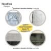 Baby Travel Essential 3-Piece kit: Elevate Your Child's Travel Comfort with The Airplane seat Extender for Kids/Toddler Airplane Bed/Airplane footrest (Monster Counting Band (White) - Image 6