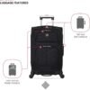 SwissGear Sion Softside Expandable Luggage, Black, Carry-On 21-Inch - Image 3