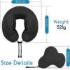 Noise-Canceling Travel Neck Pillow with 25 dB Noise Reduction, All-Round Neck Support, Suitable for Office, Home and Travel(Black, Large Size) - Image 5