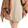 Women's Fall Winter Scarf Classic Tassel Plaid Tartan Warm Soft Chunky Large Blanket Wrap Shawl Scarves - Image 7