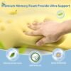 Cervical Neck Pillow - Cooling Pillow for Neck Pain Relief, Ergonomic Contour Side Sleeper Pillow for Sleeping, Orthopedic Memory Foam Pillows for Back & Stomach Sleepers with Pillowcase - Image 5
