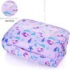 Kids Hanging Toiletry Bag for Girls, Travel Toiletry Bag for Little Young Girls Cosmetic Makeup Waterproof Wash Bag Toddler Traveling Toiletries, Mermaid Purple - Image 4
