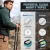 Body Wipes for Men - 50 XL No Rinse Shower Wipes + 4 Travel Bath Wipes - 9"x12" After Gym Wipes - Mens Deodorant Wipes - Face Wipes for Men -For Camping Essentials, Survival Gear and Supplies - Image 6