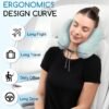 Noise-Canceling Travel Neck Pillow with 25 dB Noise Reduction, All-Round Neck Support, Suitable for Office, Home and Travel(Tea Green, Small Size) - Image 6