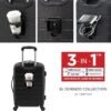 Wrangler Smart Luggage Set with Cup Holder and USB Port, Black, 20-Inch Carry-On - Image 2