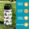 Monster Truck Kids Water Bottle for School with Straw Lid,12oz Stainless Steel Insulated Water Bottle for Boys & Girls,Leak Proof Lid with Handle & Touch Free Spout (A09) - Image 5