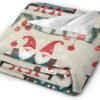 (Christmas Gnomes) Print Fall Throw Blanket Personalized Soft Flannel Blanket for Bed Couch Sofa, Blanket for Lightweight Fuzzy Cozy Blankets for Travel Office Home 40"X30" - Image 3