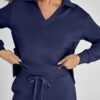 Glamaker Women's 2 Piece Sets Outfits Casual Long Sleeve Sweatsuits Polo Top and Wide Leg Pants Matching Sets - Image 5