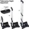 Sutekus Folding Hand Truck and Dolly 110-lbs Lightweight Portable Luggage Cart for School Travel Office Moving (Black) - Image 2