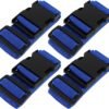 4-Pack Luggage Straps, Adjustable Wide Travel Belt to Keep Your Suitcase Secure, Heavy Duty Luggage Belt for Suitcase, Blue - Image 2