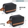 BAGSPRITE Toiletry Bag for Men, Women Travel Bag for Toiletries, Toiletry Bag Shaving Dopp Kit Organizer, Large Water-resistant Travel Bathroom Bag for Traveling, Black/Brown - Image 2
