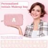 Etercycle Large Travel Makeup Bag, Travel Essential Organizer Cosmetic Bag Personalized Initial Toiletry Pouch Waterproof Preppy Makeup Bag S - Image 6