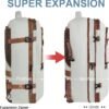 Vancropak Travel Bags for Women Carry on, Large Travel Backpack Airline Approved, Expandable Weekender Daypack Overnight Suitcase Backpack, Luggage for International Flight Traveling Hiking, Beige - Image 3