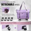 Suitcases With Wheels Expandable Foldable Luggage Bag, Detachable Rolling Duffle Bag With Wheels Carry-On Large Duffel Bag, Collapsible Rolling Travel Bag For Men Women Travel Or Business - Image 5