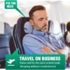 Small Travel Neck Pillow 100% Pure Memory Foam Nap Pillow, Super Soft Neck Support Travel Pillow - Image 3